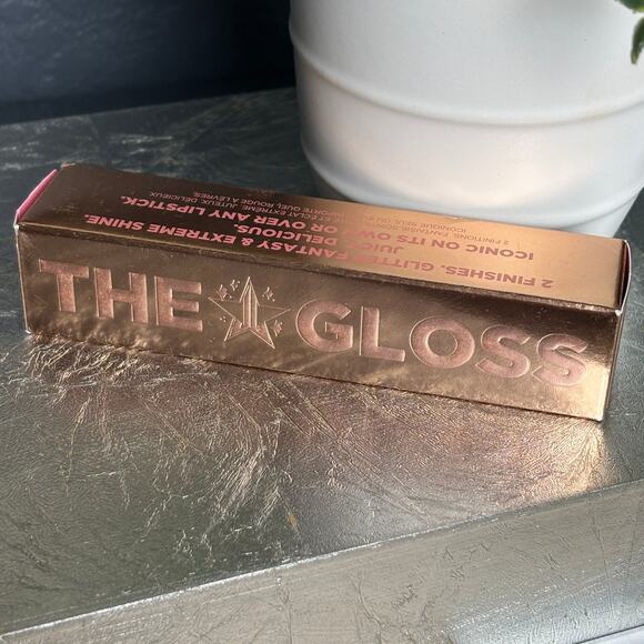 Jeffree Star The Gloss Table Top Golden Brown Tan High Shine Lip Gloss NIB - Picture 3 of 6
